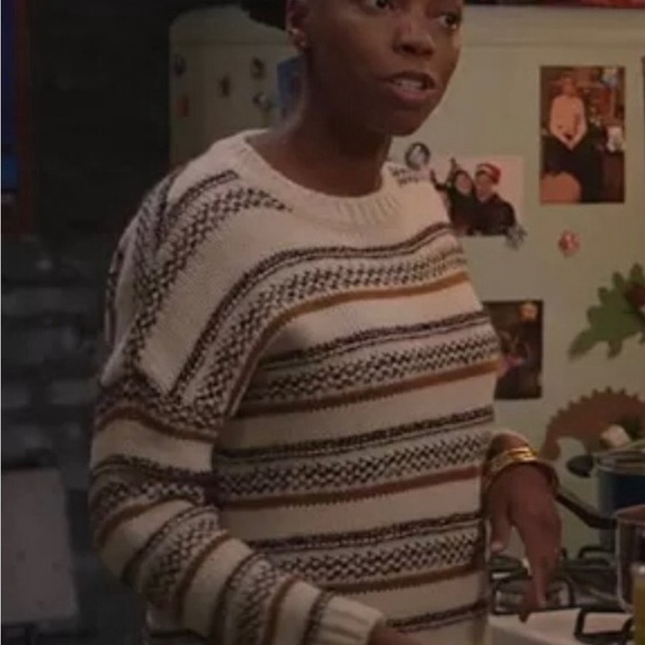 NWOT Elsamanda for Anthropologie Crewneck Dropped Sleeve Striped Sweater - Picture 12 of 12